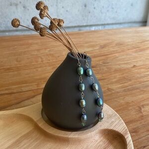 Teal drop earrings